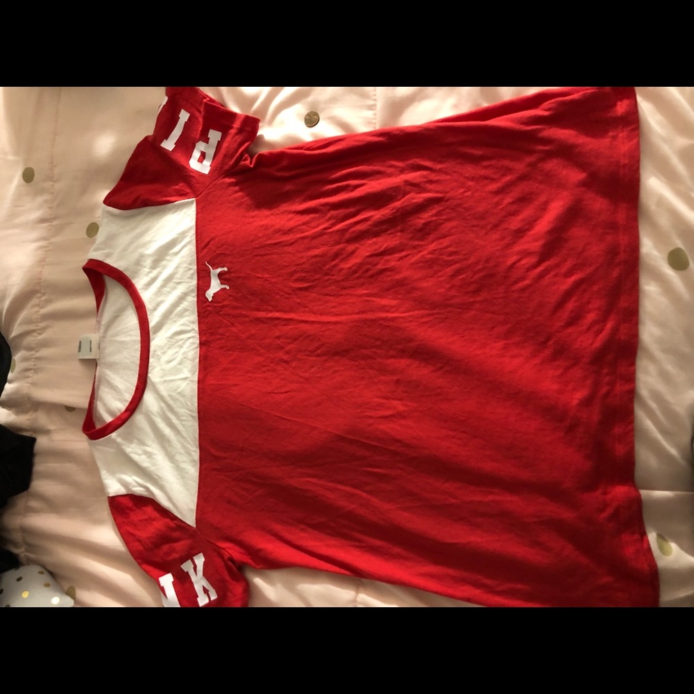 LOVE PINK RED & WHITE SHIRT